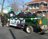 horse drawn wagon with people